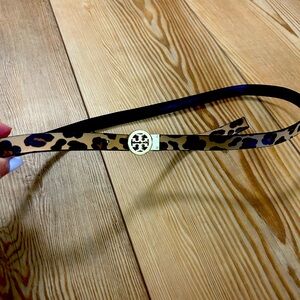 Tory Burch never worn thin reversible leopard